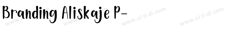Branding Aliskaje P字体转换